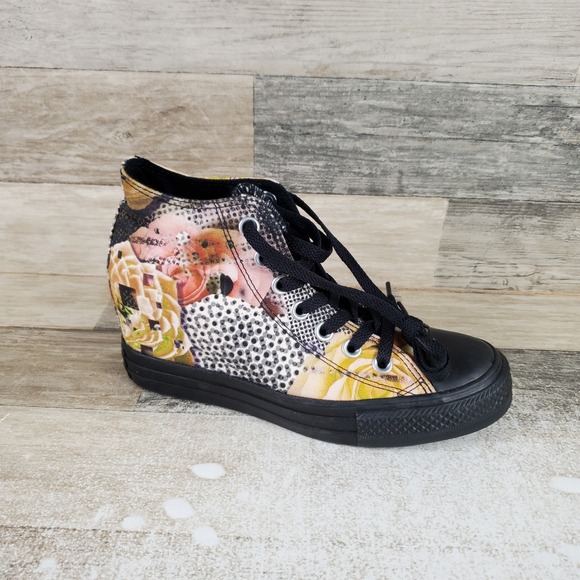 Converse Shoes - Converse Chuck Taylor All Star Womens Wedge Shoes Sz 7 Floral Sneakers Lift